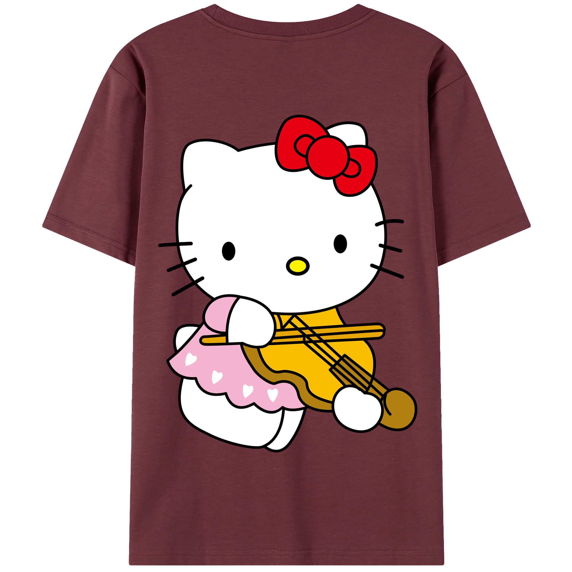 （画像用） Hello Kitty ハローキティ 綿100％半袖Tシャツ（背面プリント）